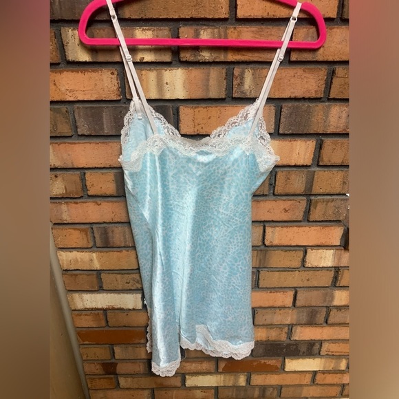 Victoria's Secret Blue and White Lace Slip - Picture 2 of 4